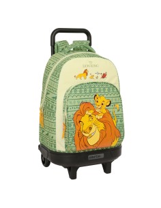 Cartable à roulettes Mufasa Vert Beige 33 x 45 x 22 cm