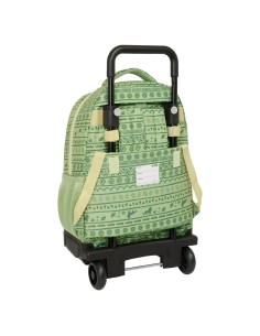 Cartable à roulettes Mufasa Vert Beige 33 x 45 x 22 cm 2