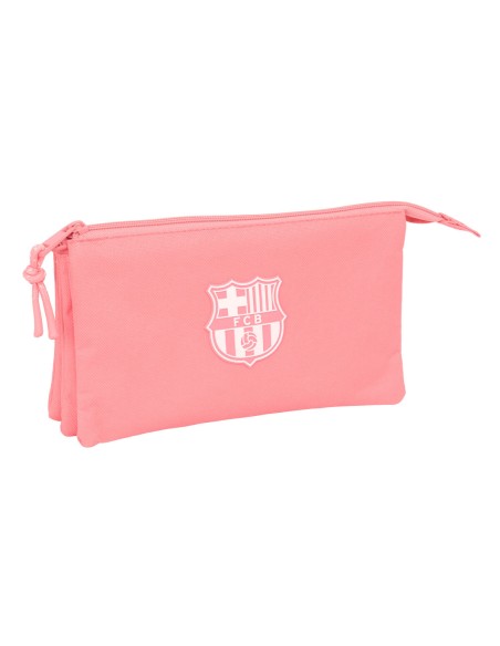 Trousse Fourre-Tout Triple F.C. Barcelona Corail 22 x 12 x 3 cm