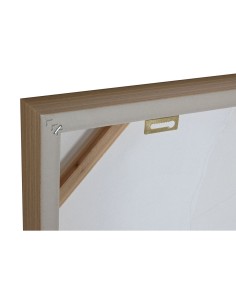 Cadre Home ESPRIT Blanc Doré Toile Bois MDF Moderne Feuille d'une plante 82 x 4,5 x 82 cm (2 Unités) 2