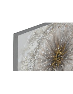 Cadre Home ESPRIT Blanc Gris Toile Bois MDF Romantique 80 x 3 x 80 cm (2 Unités) 2