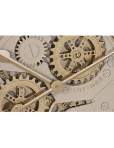 Horloge Murale Home ESPRIT Beige Doré Verre Fer 60 x 8 x 60 cm 2