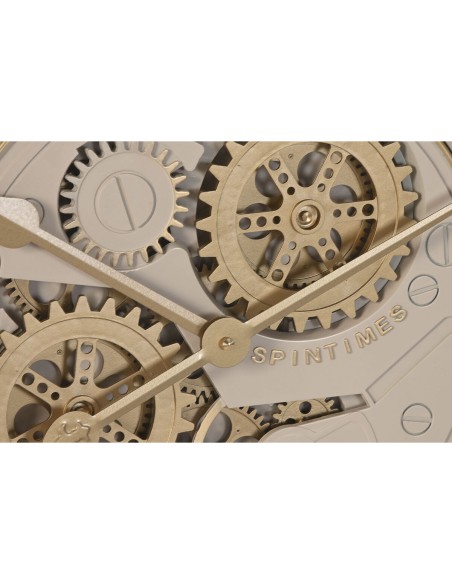 Horloge Murale Home ESPRIT Beige Doré Verre Fer 60 x 8 x 60 cm