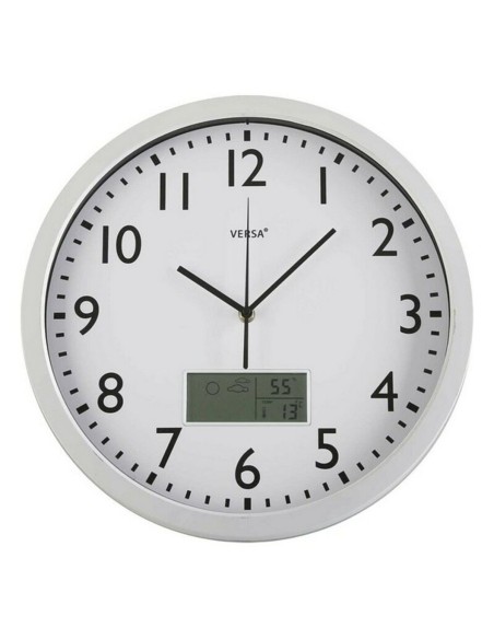 Horloge Murale Versa 18560239 Blanc Plastique Minimaliste 4 x 35 x 35 cm