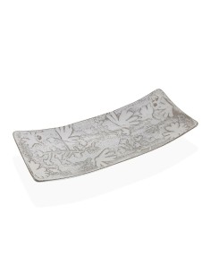 Centre de Table Versa Blanc Fleurs 16 x 4,5 x 38,5 cm