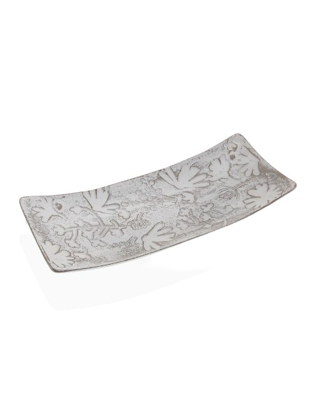 Centre de Table Versa Blanc Fleurs 16 x 4,5 x 38,5 cm