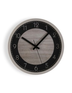 Horloge Murale Versa Noir Bois 4,2 x 30 x 30 cm