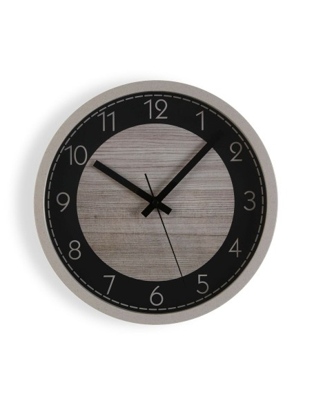 Horloge Murale Versa Noir Bois 4,2 x 30 x 30 cm