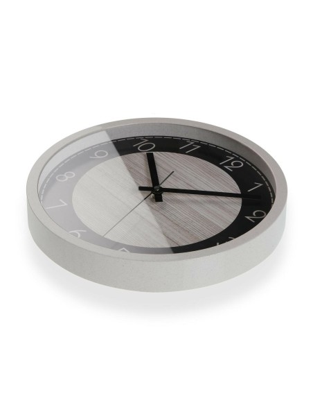 Horloge Murale Versa Noir Bois 4,2 x 30 x 30 cm