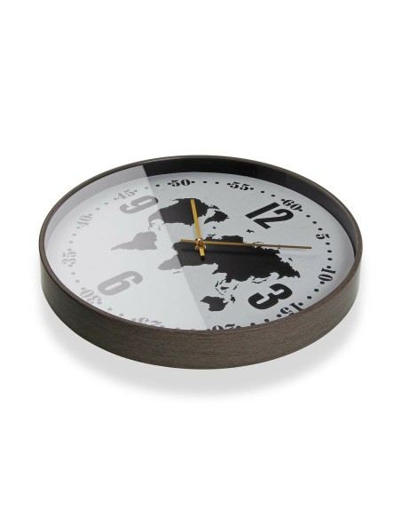 Horloge Murale Versa Métal Mappemonde 4,1 x 40,6 x 40,6 cm