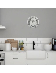 Horloge Murale Versa Blanc polypropylène 3,7 x 30 x 30 cm 2