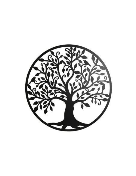 Décoration murale Home ESPRIT Noir Arbre Cottage 99 x 2 x 99 cm