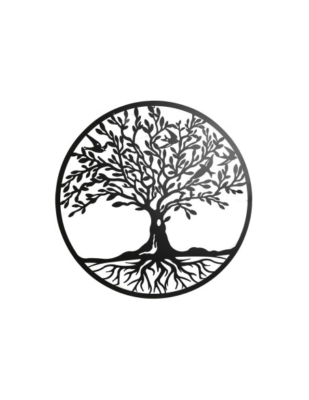 Décoration murale Home ESPRIT Noir Arbre Cottage 99 x 2 x 99 cm