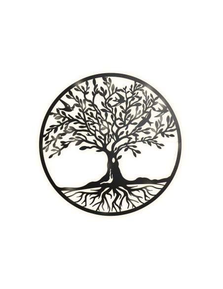 Décoration murale Home ESPRIT Noir Arbre Cottage 99 x 2 x 99 cm