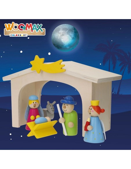 Crèche de Noël Woomax Bois plywood 23 x 16 x 11 cm (4 Unités)