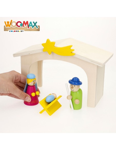 Crèche de Noël Woomax Bois plywood 23 x 16 x 11 cm (4 Unités)