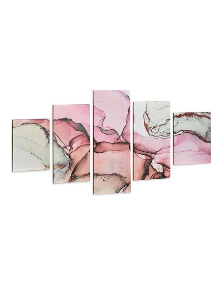 Cadre Toile Marbre Rose (5 Pièces)