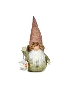 Figurine Décorative Lumière Lanterne Lutin 21,5 x 53 x 27 cm Gris Rose Résine