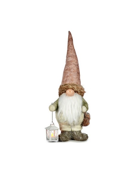 Figurine Décorative Lumière Lanterne Lutin 17 x 63 x 24,5 cm Rose Blanc Vert Résine