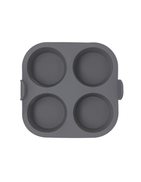 Moules à Muffins Quid Naturalia Gris 17 x 17 x 5 cm Silicone (12 Unités)