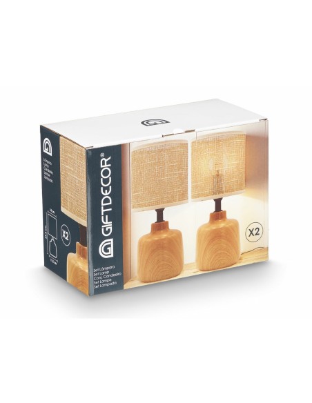 Lampe de bureau Marron 60 W 2 Unités