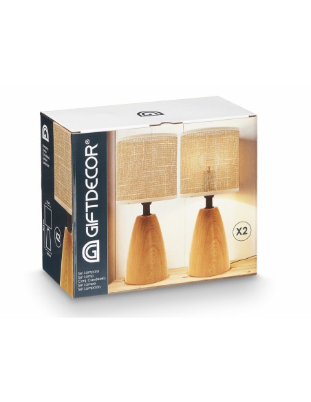 Lampe de bureau Marron 60 W 2 Unités