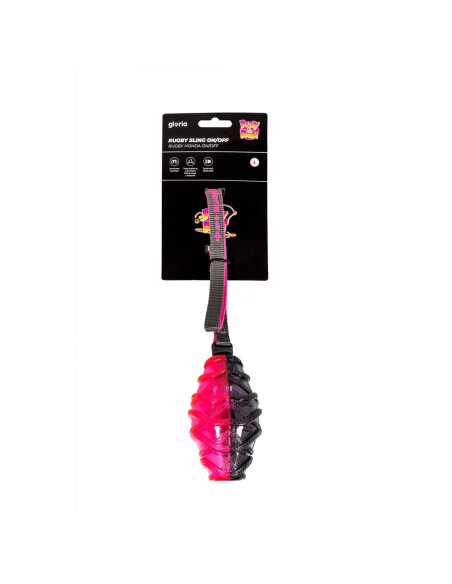 Lanceur de Balles pour Chiens Gloria Gris Rose TPR Rugby L