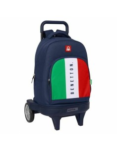 Cartable Benetton Flag Blue marine 33 x 45 x 22 cm