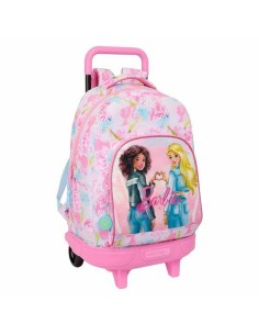 Cartable Barbie Painterly Rose Bleu ciel 33 x 45 x 22 cm