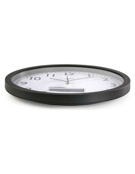 Horloge Murale Versa Noir Plastique Minimaliste 4 x 35 x 35 cm
