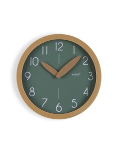 Horloge Murale Versa Vert Plastique Minimaliste 4,1 x 30 x 30 cm