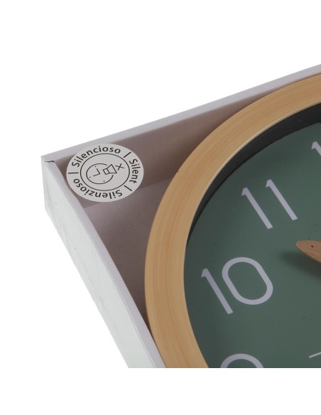 Horloge Murale Versa Vert Plastique Minimaliste 4,1 x 30 x 30 cm