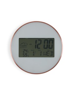 Horloge Murale Versa Blanc Plastique Minimaliste 2,8 x 25 x 25 cm