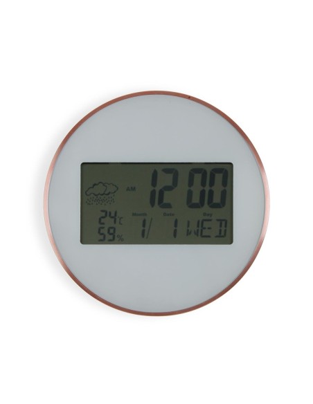 Horloge Murale Versa Blanc Plastique Minimaliste 2,8 x 25 x 25 cm