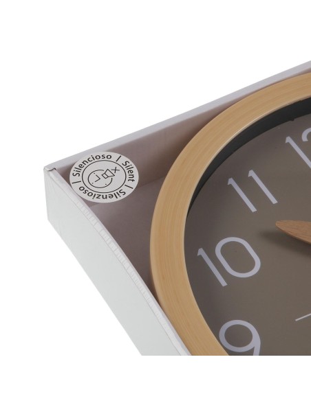 Horloge Murale Versa Gris Plastique Minimaliste 4,1 x 30 x 30 cm