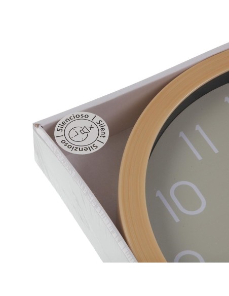 Horloge Murale Versa Gris Plastique Minimaliste 4,1 x 30 x 30 cm