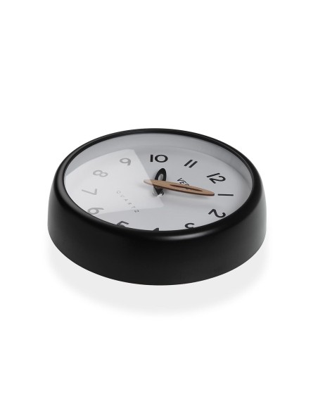 Horloge Murale Versa Blanc Noir Plastique