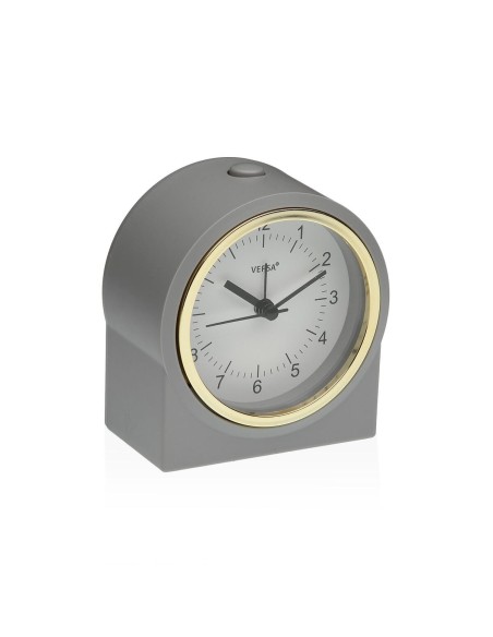 Pendule Réveil Versa Gris Plastique