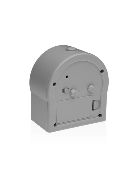 Pendule Réveil Versa Gris Plastique