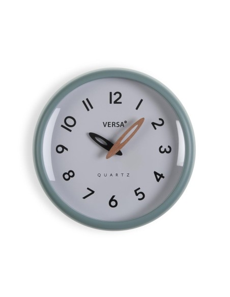 Horloge Murale Versa Blanc Vert Plastique