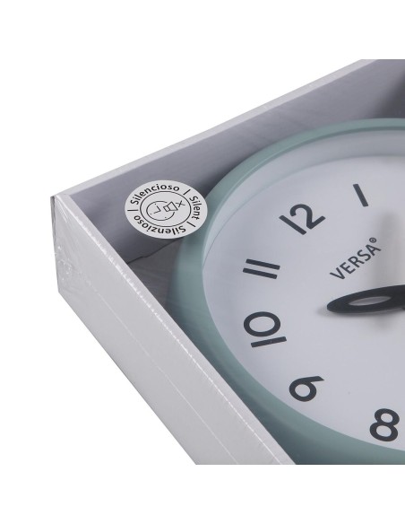 Horloge Murale Versa Blanc Vert Plastique