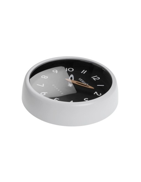 Horloge Murale Versa Blanc Noir Plastique