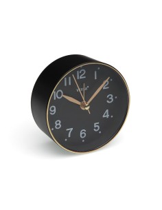 Pendule Réveil Versa Noir Plastique