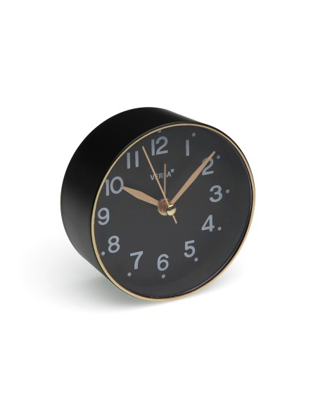 Pendule Réveil Versa Noir Plastique