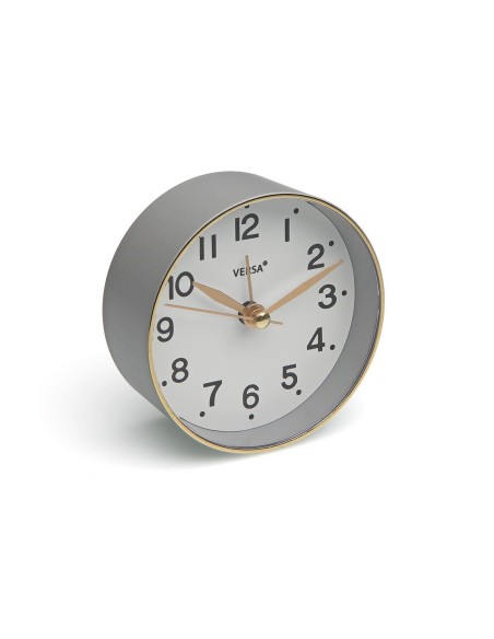 Pendule Réveil Versa Gris Plastique