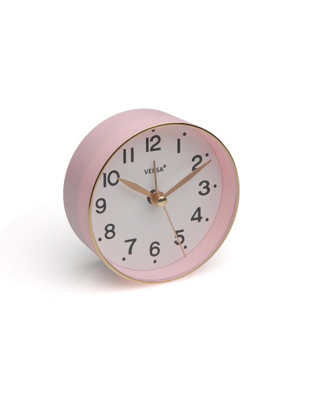Pendule Réveil Versa Rose Plastique