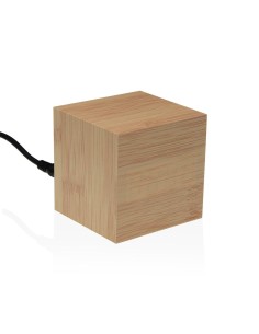 Pendule Réveil Versa Bois MDF Minimaliste 6,4 x 6,3 x 6,4 cm 2