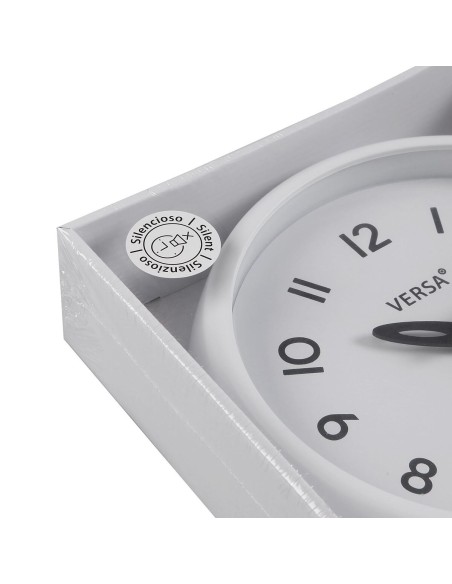Horloge Murale Versa Blanc Plastique