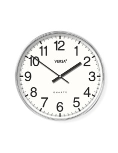 Horloge Murale Versa Blanc Plastique 4 x 30 x 30 cm