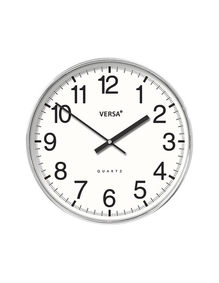 Horloge Murale Versa Blanc Plastique 4 x 30 x 30 cm